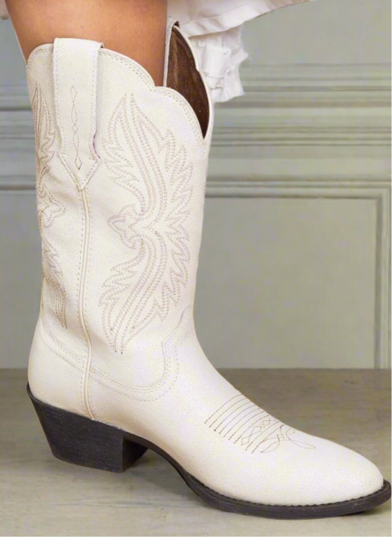 Hertiage r toe ivory western