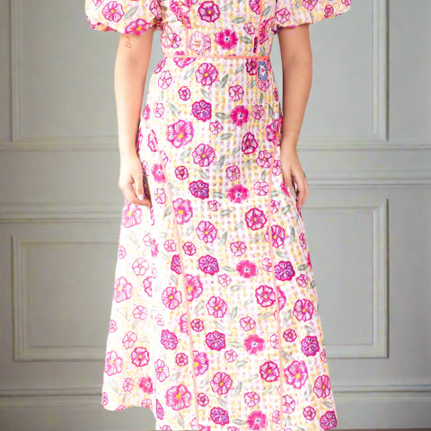 Nammu neon trim midi dress