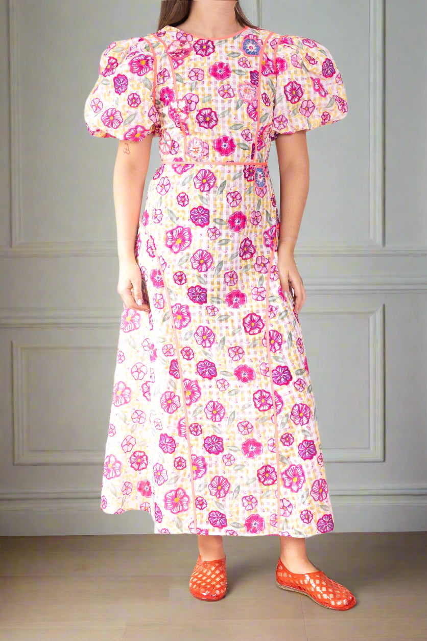 Nammu neon trim midi dress