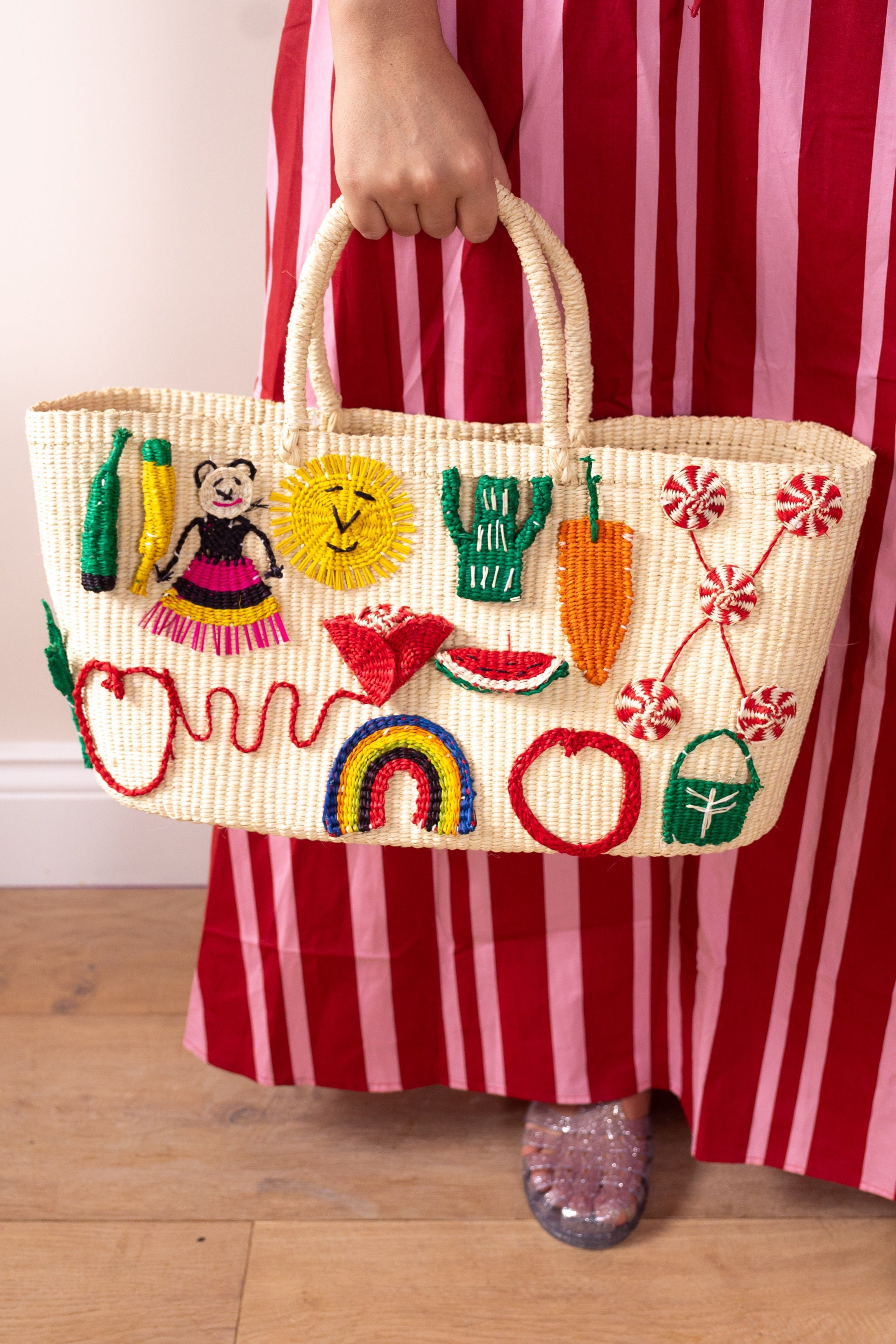 Emoji woven bag