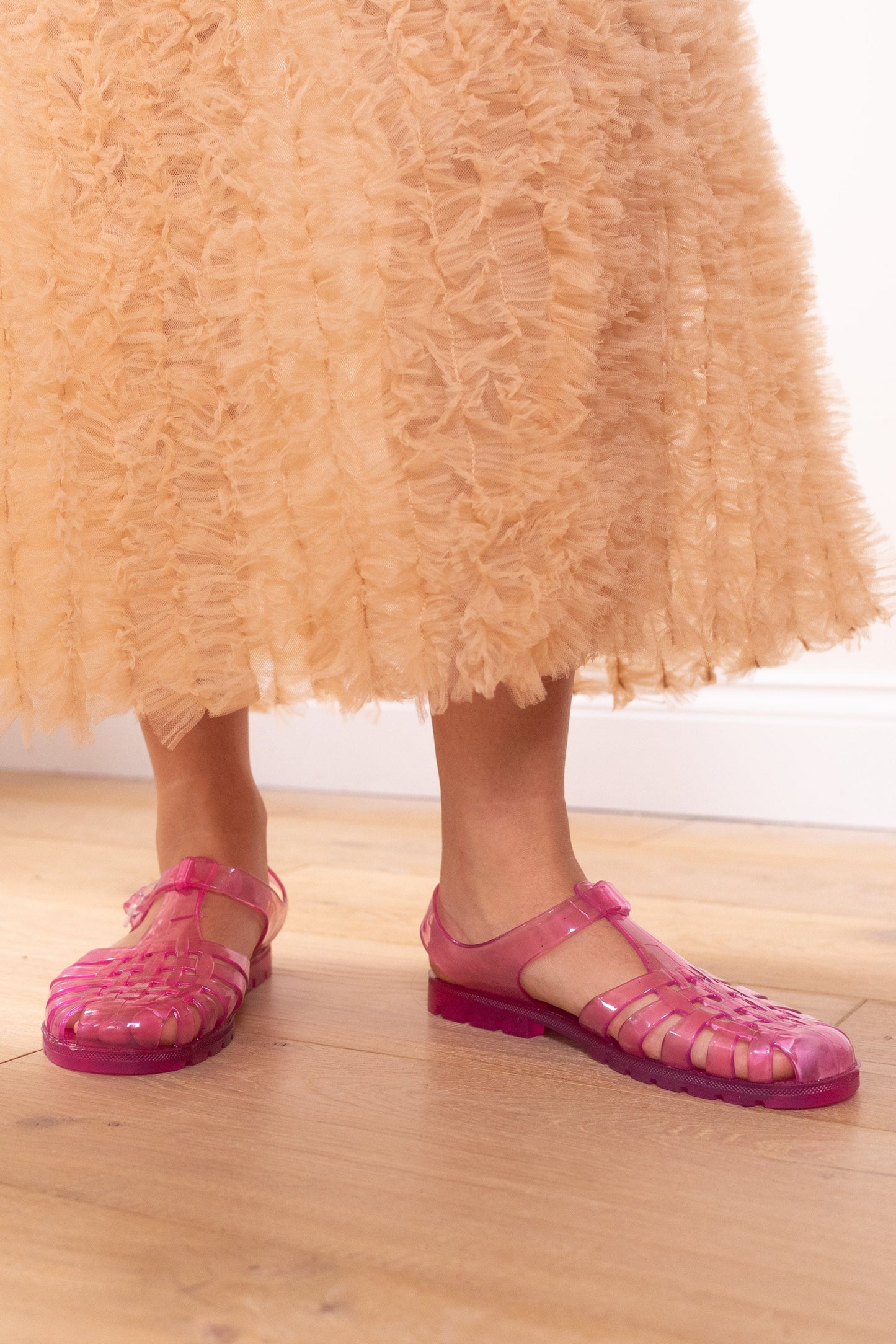 
                  
                    The Reilly jelly shoe in pink
                  
                