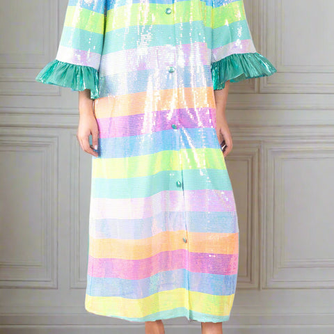 Osiris rainbow lurex dress