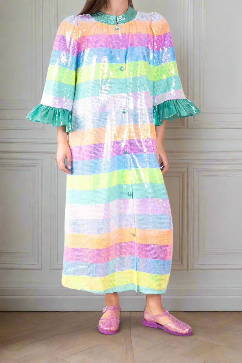 Osiris rainbow lurex dress