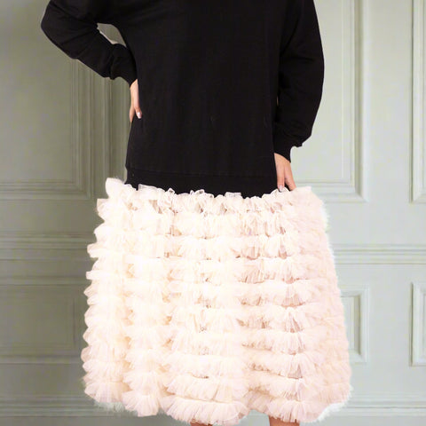 Tulle jersey dress