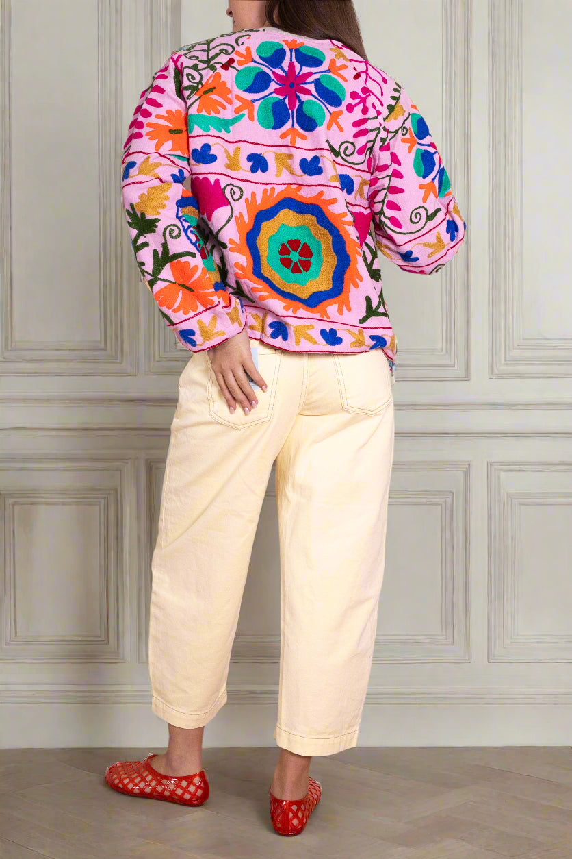 Suzani embroidered short jacket