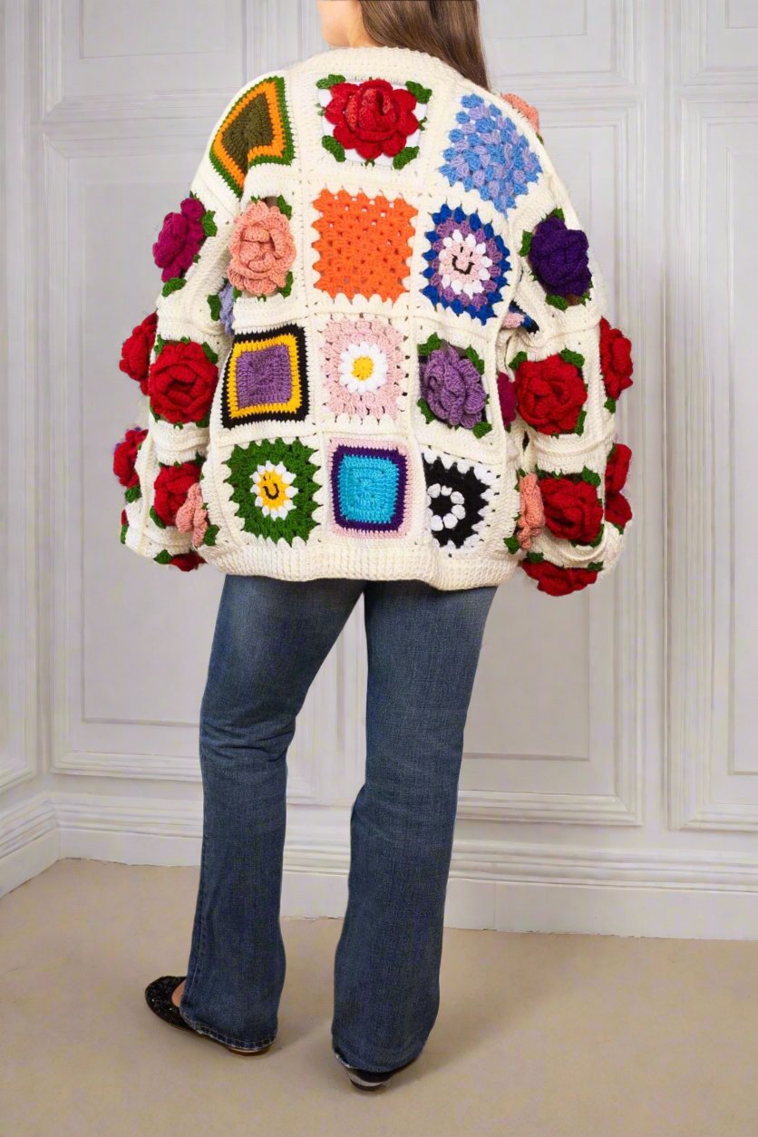 Smiley patchwork cardigan-Savoir