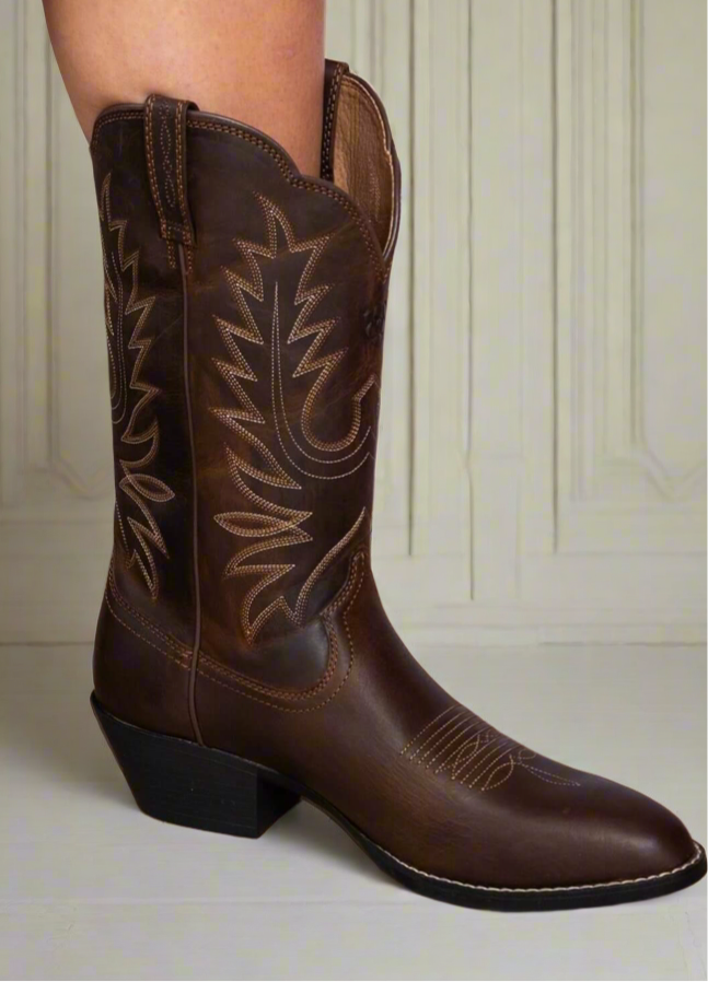 Heritage r toe western boot