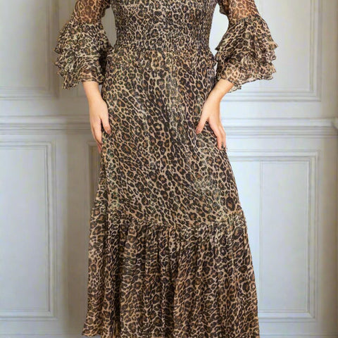 Lydia leopard print dress