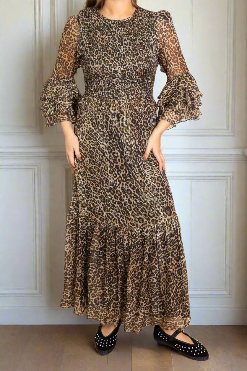 Lydia leopard print dress