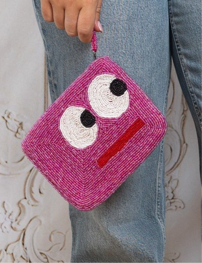 Beaded big eyes purse