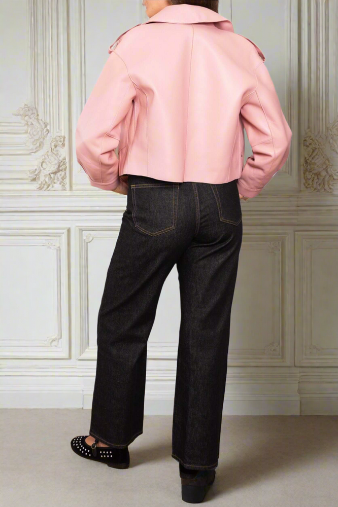 
                  
                    Pink leather Jacket
                  
                