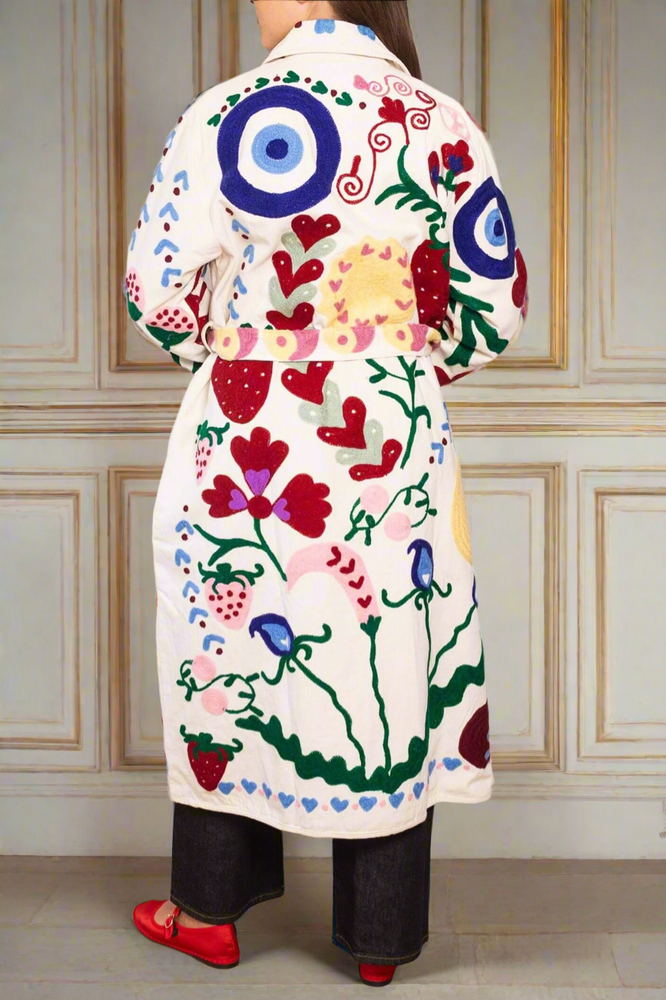 
                  
                    Rose Suzani coat
                  
                