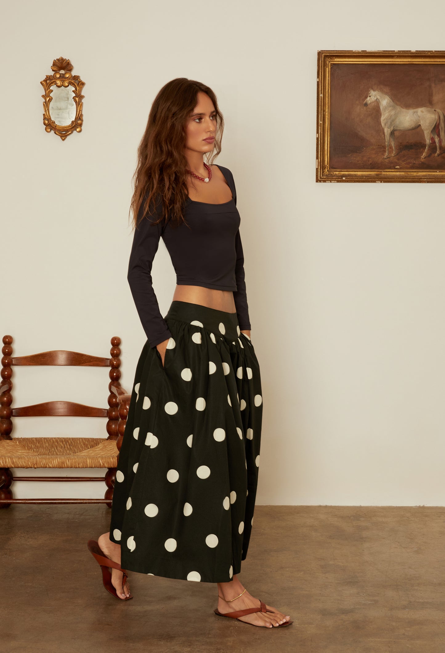 Zoe polka dot skirt