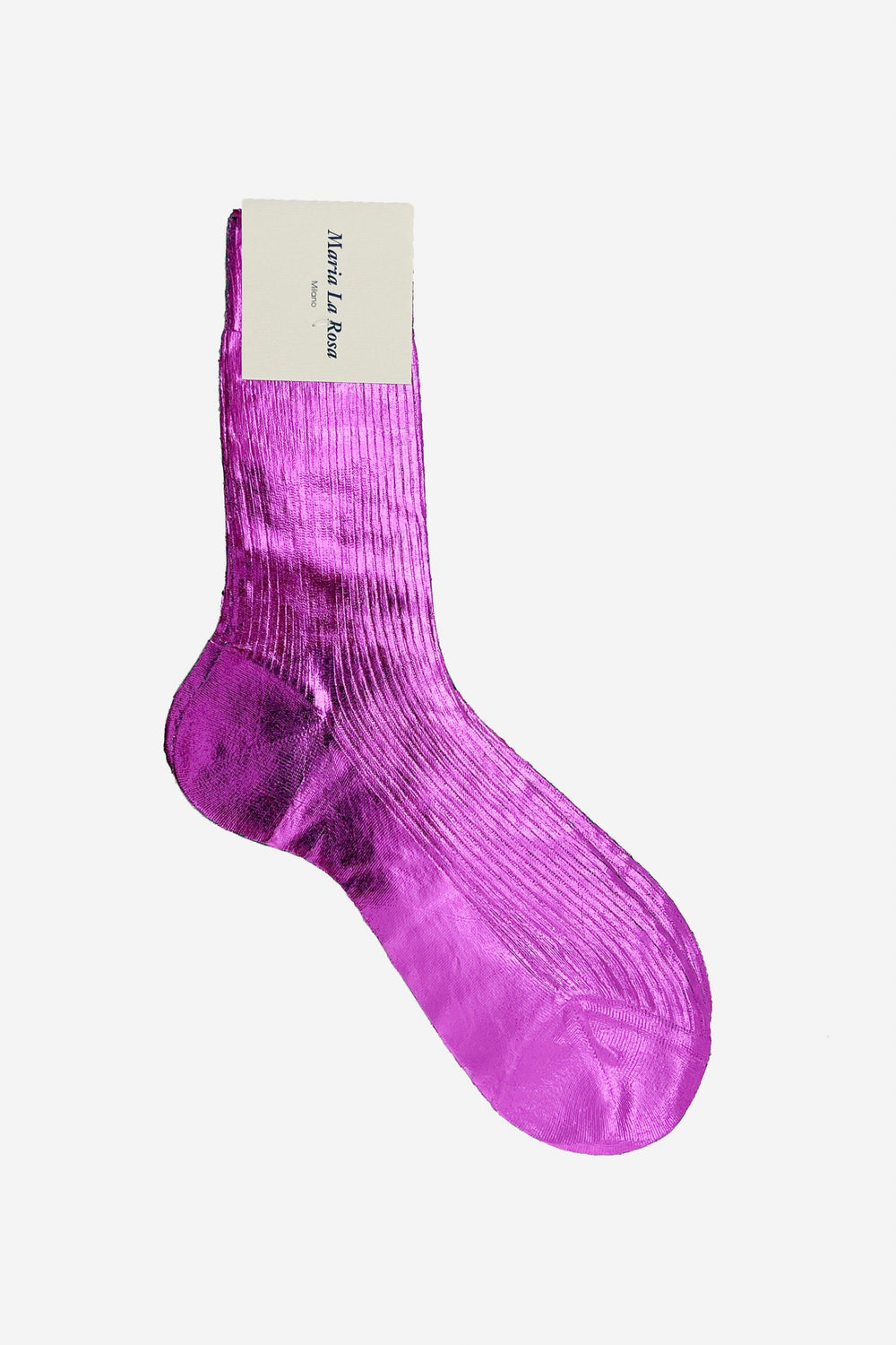 Fuschia Ribbed laminated sock