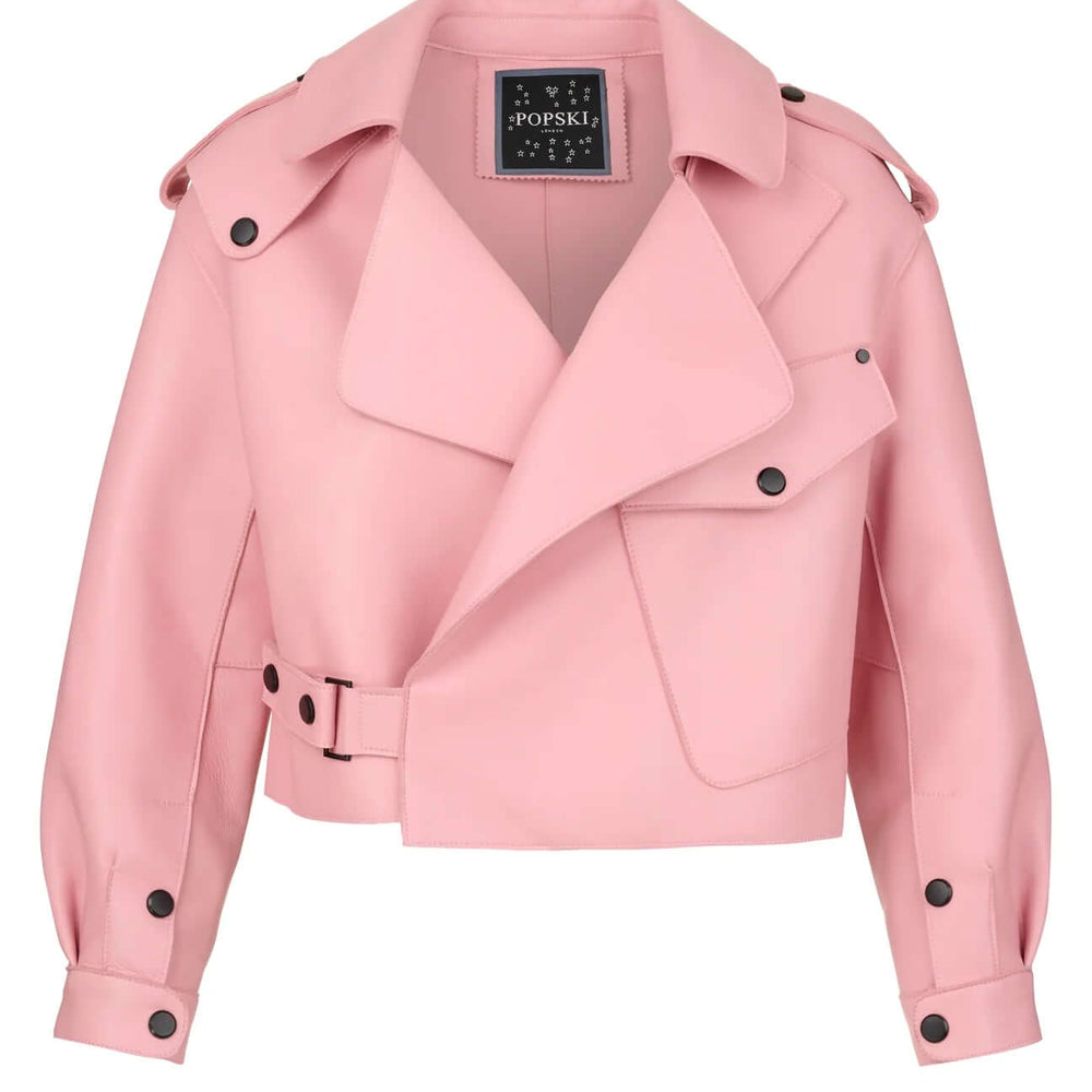 
                  
                    Pink leather Jacket-Savoir
                  
                