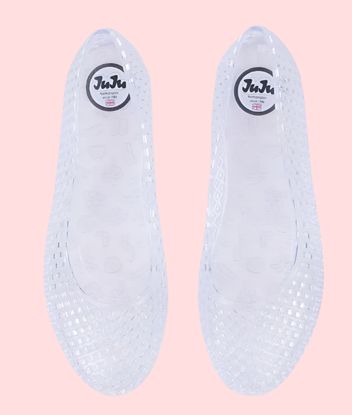 The Billie jelly sandal in clear mesh