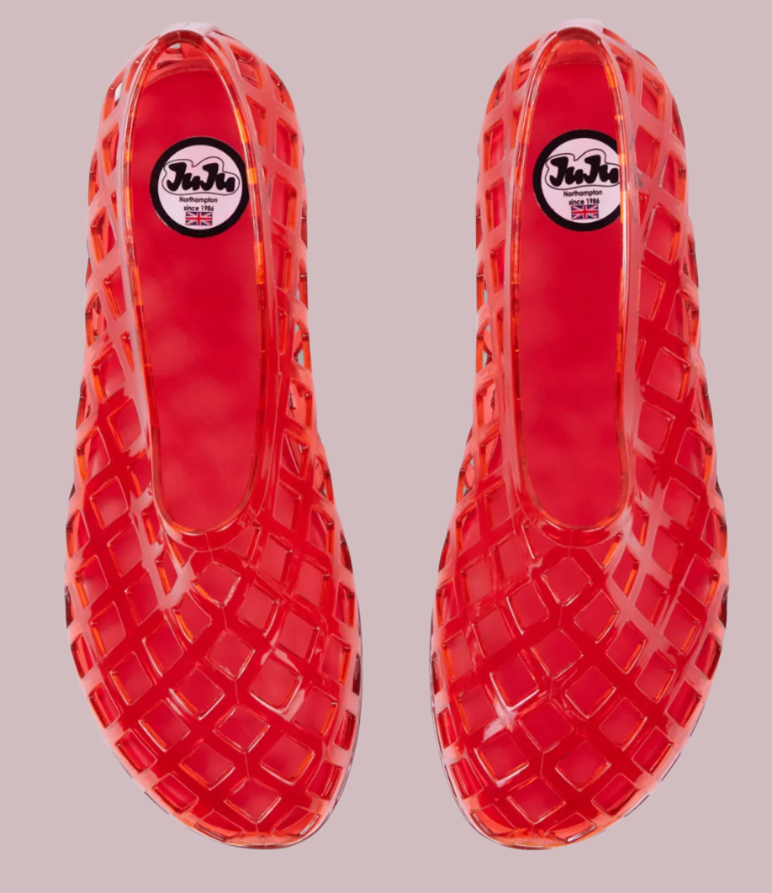 
                  
                    The Kris jelly sandal in red
                  
                
