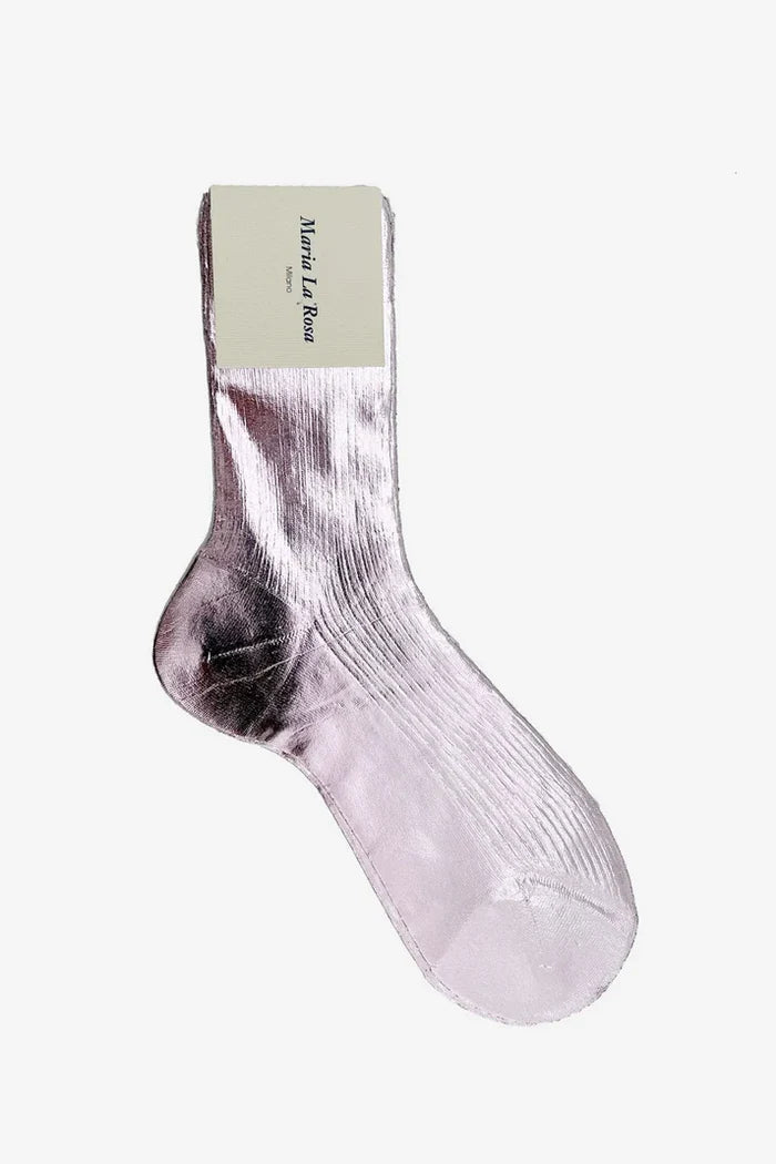 Lilac Ribbed laminated sock